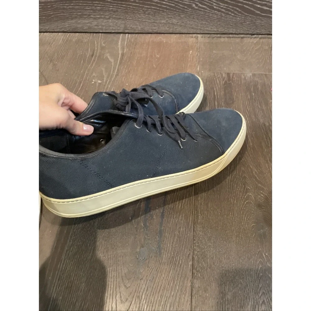 Lavin Canvas Lace Up Low Top Sneakers Size 13 Navy Blue Men - Picture 3 of 6